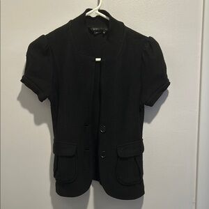 BCBGMAXAZRIA Black Short Sleeve Jacket
